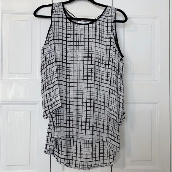 Cold Shoulder Long Sleeve Blouse - Picture 1 of 2